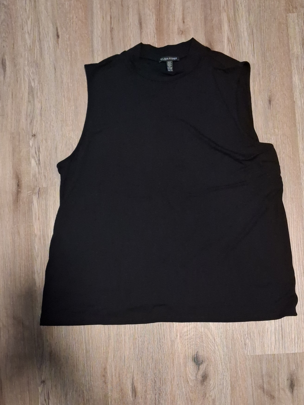 Eileen Fisher Black Sleeveless Crewneck Tank